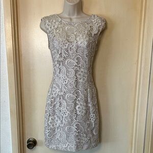 Bebe Champagne Lace Sleeveless Dress size S